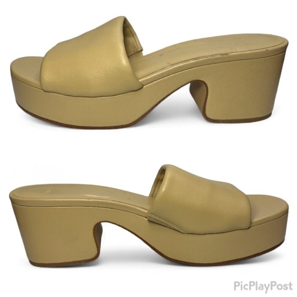 VINCE Women's Margo Platform Leather Sandal, Blonde, Size 8, NWOB - Picture 11 of 13